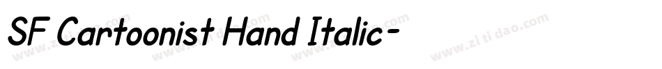 SF Cartoonist Hand Italic字体转换